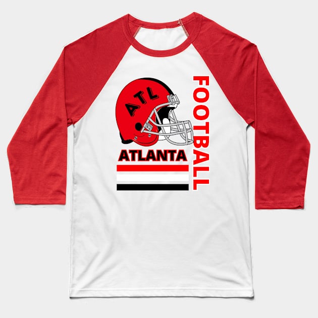 Atlanta Football Vintage Style Baseball T-Shirt by Borcelle Vintage Apparel 